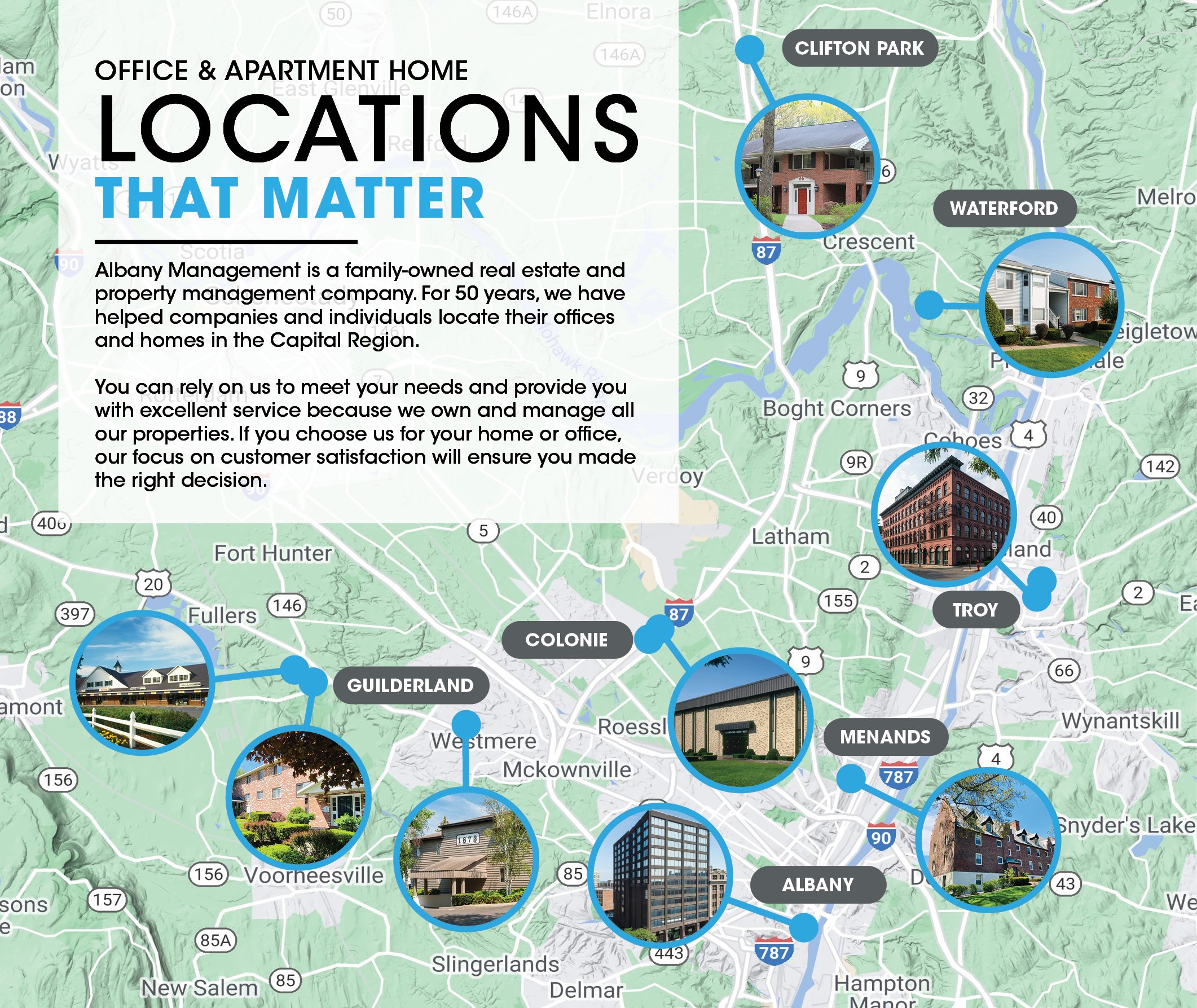 Albany Management Property Map